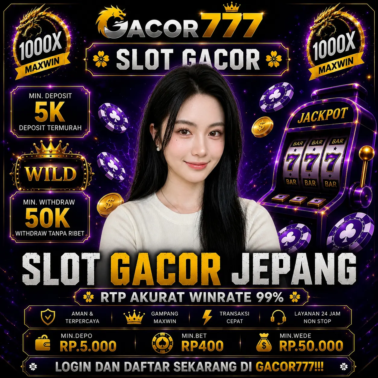 Gacor777 ✧ Munsterebikes Bandar Situs Slot Gacor Terpercaya Anti Boncos Berbasis Server Jepang Terpercaya